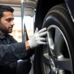 تغيير ملأ اطارات السيارات